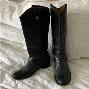FRYE extended calf LEATHER RIDING BOOTS  sz 8